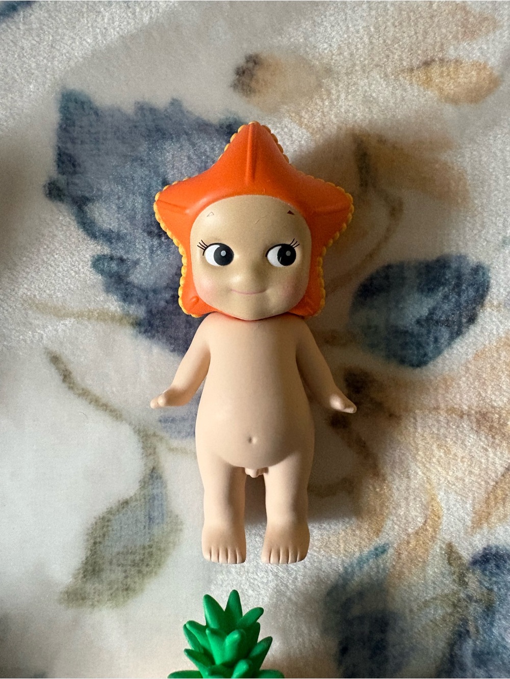 Starfish-Head Baby Doll Toy in Bright Orange - Brand Unknown